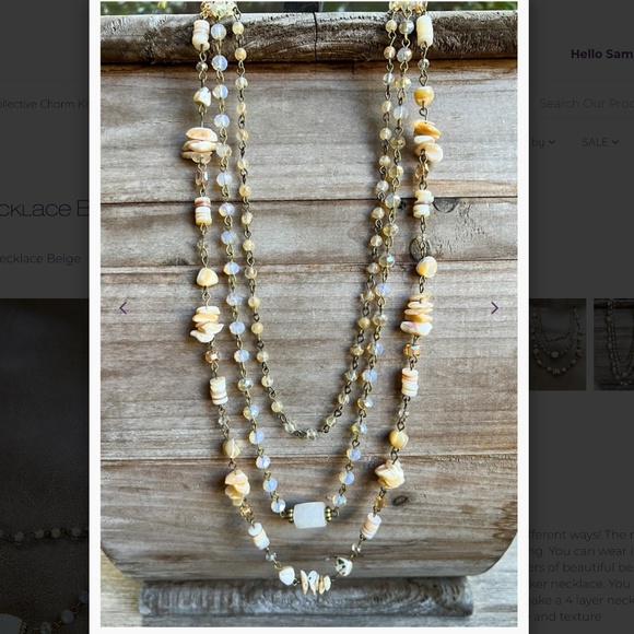 Bohemian “ Medina “ Magnetic Adjustable Beaded Necklace R2A - Picture 6 of 6